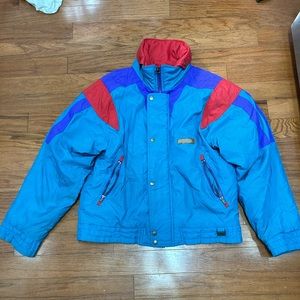 Vintage 90s white stag jacket size M